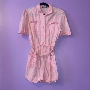 Pink Button-Up Romper